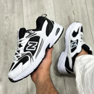 کفش کتونی 630 سفید مشکی رویه دوخت